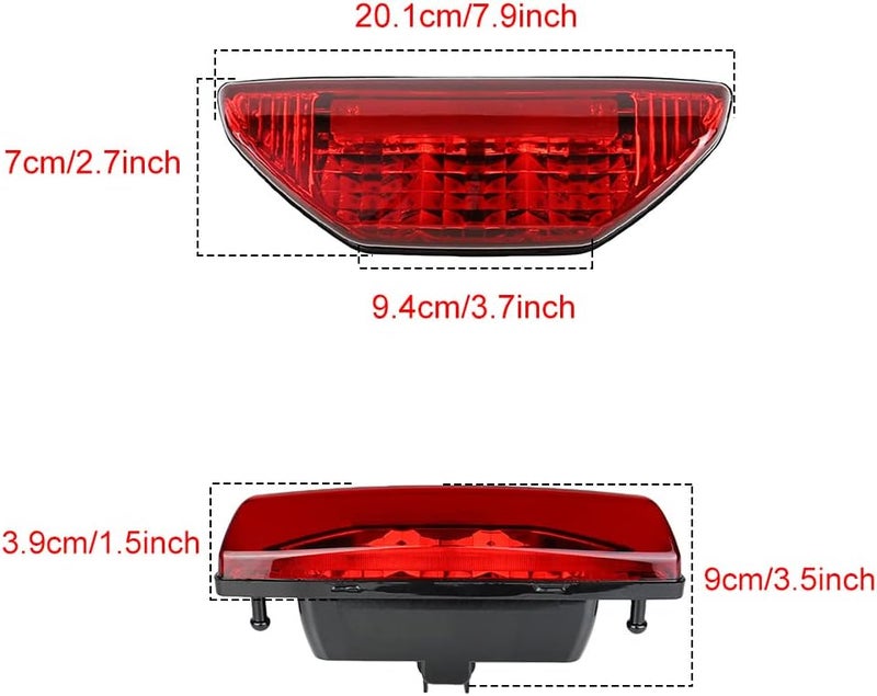 Cavauu ATV Motorcycle LED Tail Light Waterproof for Honda TRX LED Brake Lamp Replaces# 33700-HN1-A71 Compatible with Honda TRX 250 300 400EX Rancher 420 TRX400X 500 700 (1 PCS) (Red) - Image 5